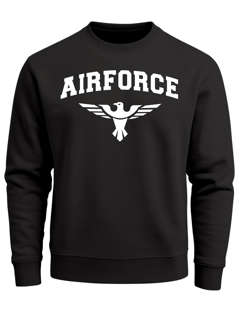 Sweatshirt Herren Airforce US Army Adler Militär Schrift Rundhals-Pullover Neverless®