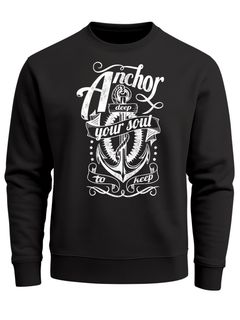 Sweatshirt Herren Anker Anchor your Soul Rundhals-Pullover Neverless®