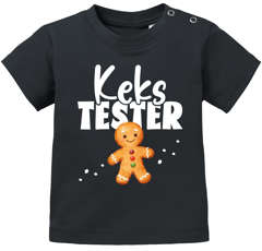 Baby T-Shirt kurzarm Weihnachten Lebkuchenmann Gingerbread Design Babyshirt XMAS Outfit Weihnachtsmotiv MoonWorks®
