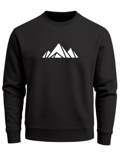 Sweatshirt Herren Berge Poygon Print Wandern Rundhals-Pullover Outdoor Fashion Streetwear Neverless®