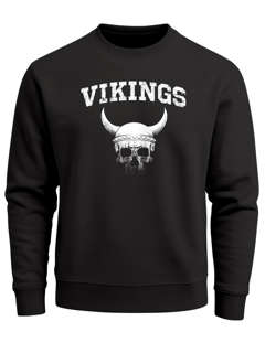 Sweatshirt Herren Wikinger-Helm Skull Totenkopf Rundhals-Pullover Neverless®