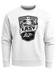 Sweatshirt Herren Born To Ride Easy Rider Biker Rundhals-Pullover Neverless®