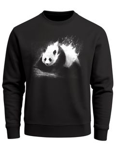 Sweatshirt Herren Panda Splash Rundhals-Pullover Neverless®