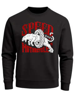 Herren Sweatshirt Motorrad Biker Vintage Retro Rundhals-Pullover Neverless®