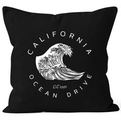 Kissenbezug Welle Wave California Ocean Drive Surf Summer Kissen-Hülle Deko-Kissen Autiga®