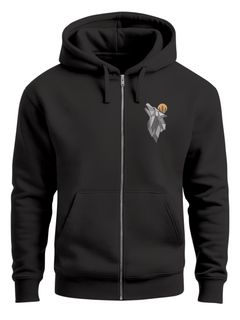 Sweatjacke Herren Polygon Wolf Wald Zip-Hoodie Kapuze Print Outdoor Zipjacke Männer Fashion Neverless®