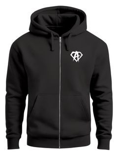 Zip Hoodie Herren Sweatjacke mit Kapuze Alpha Logo Print Aufdruck Motiv  Männer Fashion Streetstyle Neverless®