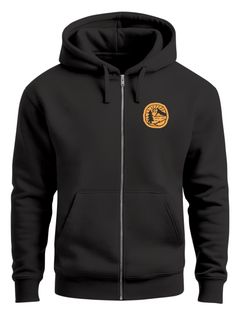 Zip Hoodie Herren Print Outdoor Logo Bäume Wald Sweatjacke mit Kapuze Zipjacke Männer Fashion Streetstyle Neverless®