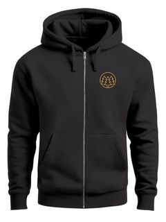 Herren Sweatjacke mit Kapuze Logo Bäume Wald Print Outdoor Motiv Zip Hoodie Männer Fashion Neverless®