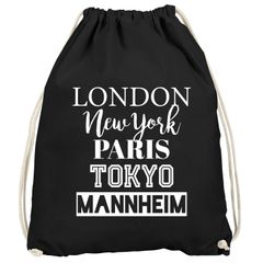 personalisierbarer Turnbeutel London Paris New York Tokyo Deine Stadt Dorf Ort Ortsname Gymbag Trend-Accessoire Moonworks®