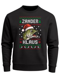 Sweatshirt Herren Weihnachtspullover Ugly XMAS Spruch Lustig Zander Klaus Aufdruck Weihnachtsoutfit Männer Moonworks®