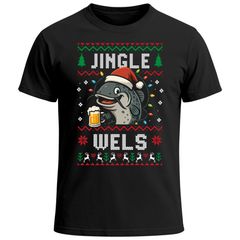 Herren T-Shirt Weihnachten Spruch Wortspiel lustig Jingle Wels Ugly XMAS Outfit Weihnachtsshirt Männer Moonworks®