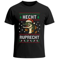 Herren T-Shirt Weihnachten Ugly Christmas Sweater Hecht Ruprecht Wortspiel Spruch lustig  XMAS Outfit Männer Moonworks®