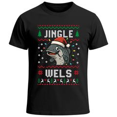 Herren T-Shirt Weihnachten Ugly XMAS Design Jingle Wels Wortwitz Spruch lustig Weihnachtsshirt Lustig Moonworks®