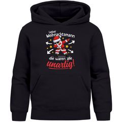 Kinder Hoodie Spruch Lustig Weihnachtsmann die waren alle unartig Weihnachtspullover Jungen Mädchen Weihnachtsoutfit Kinder Moonworks®