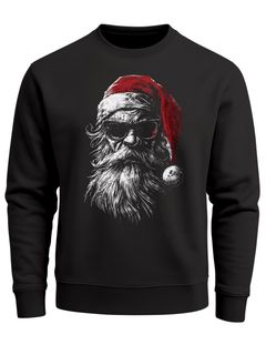 Herren Sweatshirt Weihnachten Weihnachtspullover XMAS Sweater Cool Santa Print Fashion Streetwear Neverless®
