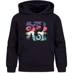 Kinder Hoodie Jungen Mädchen BMX Bike Wheelie Stunt Motiv Fahrradfahrer Geschenk für Jungen Mädchen Moonworks®