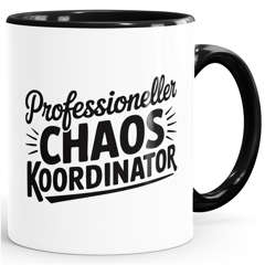 Tasse Spruch Professioneller Chaos Koordinator Geschenk Eltern Freunde Kollegen Bürotasse lustige Kaffeebecher MoonWorks®