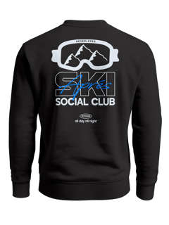 Sweatshirt Herren Pullover Backprint Après Ski Social Club Skifahren Snowboarden Fashion Streetwear Männer Neverless®