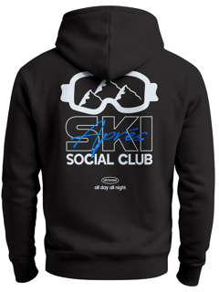 Herren Hoodie Backprint Après Ski Social Club Skifahren Snowboarden Kapuzen-Pullover Männer Fashion Streetstyle Neverless®
