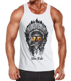 Herren Tank-Top Indian Skull Indianer Totenkopf Muskelshirt Muscle Shirt Neverless®