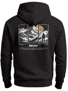 Herren Hoodie Backprint Wandern Himalaya Rückenaufdruck Motiv Kapuzen-Pullover Männer Fashion Streetstyle Neverless®