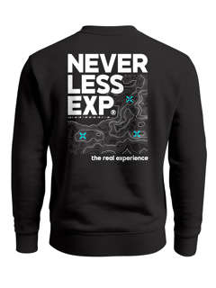 Sweatshirt Herren Pullover mit Backprint Typographie Outdoor Topografie Grafik Fashion Streetwear Neverless®