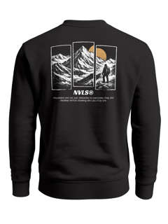 Sweatshirt Herren Pullover mit Outdoor Grafik Print Berge Adventure Wandern Fashion Streetwear Männer Neverless®