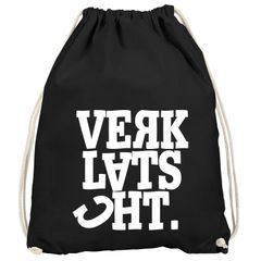 Turnbeutel Spruch lustig Verklatscht Stoffbeutel Gymbag Partybeutel Partytasche Festival-Tasche Moonworks®