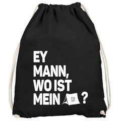 Turnbeutel Spruch lustig Ey Mann, wo ist mein Zelt? Stoffbeutel Gymbag Festival-Tasche Party-Tasche Moonworks®