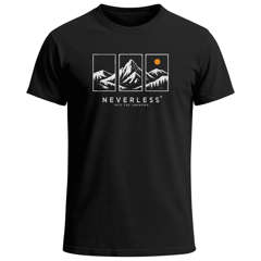 Herren T-Shirt Outdoor Design Berge Statement Into the Unknown Adventure Fashion Streetstyle Neverless®
