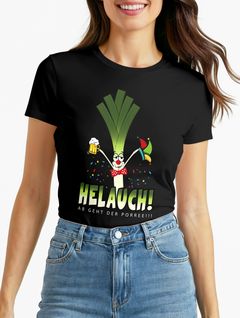 Damen T-Shirt Karneval Fasching Fastnacht Helauch Lauch Helau lustig Fun-Shirt Moonworks®