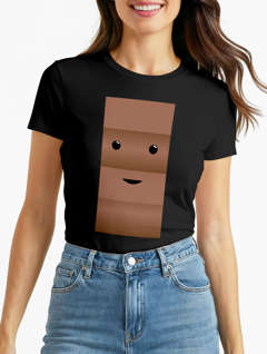 Damen T-Shirt T-Shirt Milch und Schokolade Kostüm Partner Pärchen Kostüm Fasching Karneval Slim Fit Moonworks®