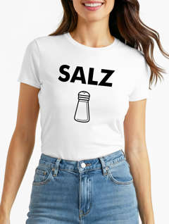 Damen T-Shirt Salz Faschings Shirt Karneval Fun-Shirt Kostüm einfach Slim Fit Moonworks®