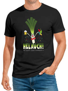 Herren T-Shirt Karneval Fasching Fastnacht Last Minute Kostümidee Helauch Lauch Helau lustig Fun-Shirt Moonworks®