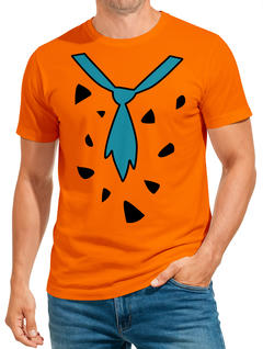 Herren T-Shirt Fasching Fred Feuerstein Faschings-Shirt Karneval Kostüm Verkleidung Moonworks®