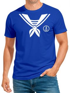 Herren T-Shirt Matrose Sailor Last Minute Faschingskostüme Männer Faschingsshirt Verkleidung Karneval Fastnacht Moonworks®