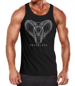 Herren Tank-Top Kobra Print Grafikstil Designshirt Muskelshirt Muscle Shirt Neverless®