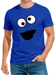 Herren T-Shirt Fasching Karneval Keksmonster Krümel-Ungeheur Kostüm Verkleidung Faschingskostüme Moonworks®