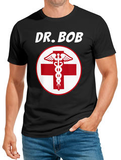 Herren T-Shirt Fasching Karneval Arzt Dr Bob Kostüm Faschingskostüme Männer Funshirt Moonworks®