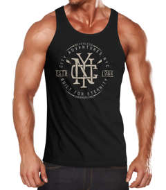 Herren Tank-Top NYC Logo Print New York City Built for eternity Schriftzug Fashion Streetstyle Muskelshirt Muscle Shirt Neverless®