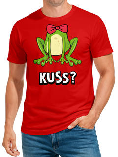 Herren T-Shirt Fasching Karneval Frosch Prinz Kostüm-Ersatz Verkleidung Last Minute Faschingskostüme Funshirt Moonworks®