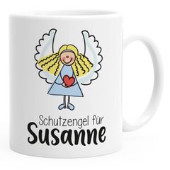 SpecialMe® Schutzengel Namenstasse personalisierte Kaffee-Tasse mit Namen persönliche Geschenke