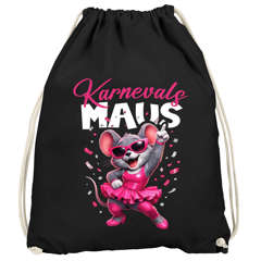 Turnbeutel Karneval Maus Spruch lustig Faschingsartikel Gadget Karneval Tasche Party Accessoires Gymbag Moonworks®