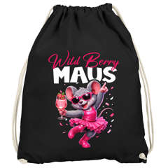 Turnbeutel -  Wild Berry Maus - Accessoires Fasching Karneval Gadgets Spruch lustig Faschingsartikel Tasche Gymbag Moonworks®