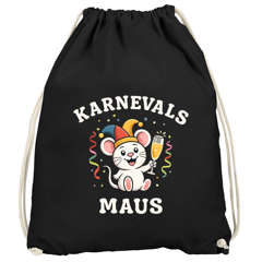 Turnbeutel - Comic Karnevalsmaus - Accessoires Fasching Gadgets Spruch lustig Faschingsartikel Tasche Gymbag Moonworks®
