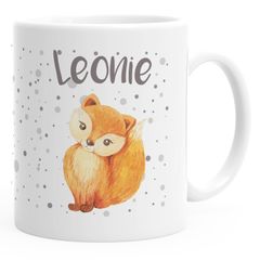 Namenstasse Fuchs Füchsin personalisierte Kaffee-Tasse mit Namen persönliche Geschenke Frauen Mädchen SpecialMe®