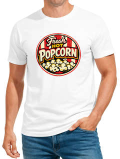 Herren T-Shirt Fasching Karneval - Fresh Popcorn  -Kostüm-Ersatz Verkleidung Last Minute Faschingskostüme Männer Funshirt Moonworks®