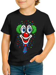 Kinder T Shirt Jungen Fasching Karneval - Clown - Kostüm Verkleidung Shirt Geschenk für Jungen Moonworks®
