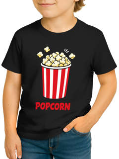 Kinder T Shirt Jungen Fasching Karneval - Popcorn Tüte - Kostüm Verkleidung Shirt Geschenk für Jungen Moonworks®
